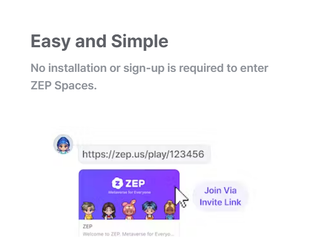 There's no need to install or download any application to access to ZEP.