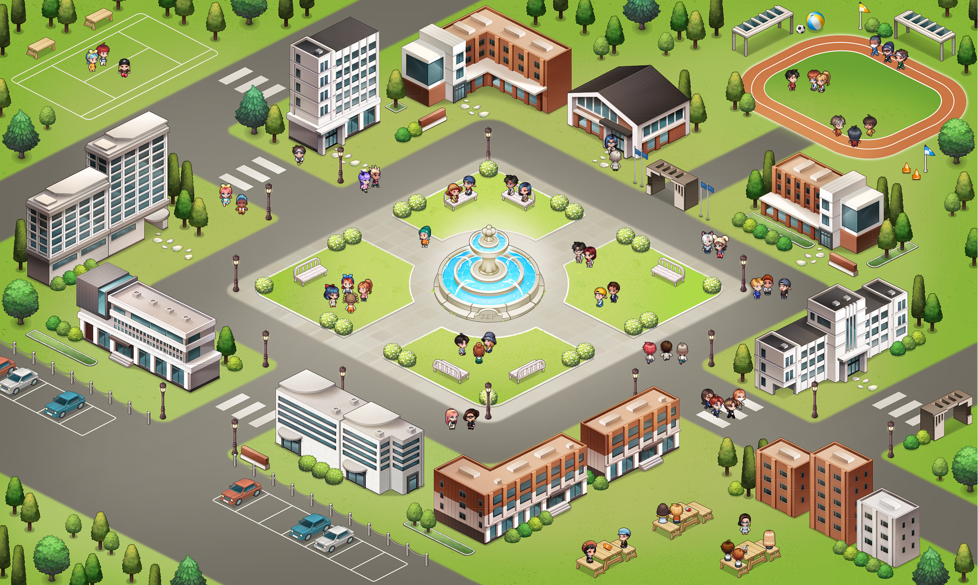 ZEPメタバース学校の画面